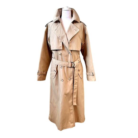 Oleg Cassini Jackets & Blazers - Vintage Oleg Cassini Heritage Size 12 Quilted Long Trench Coat Quiet Luxury